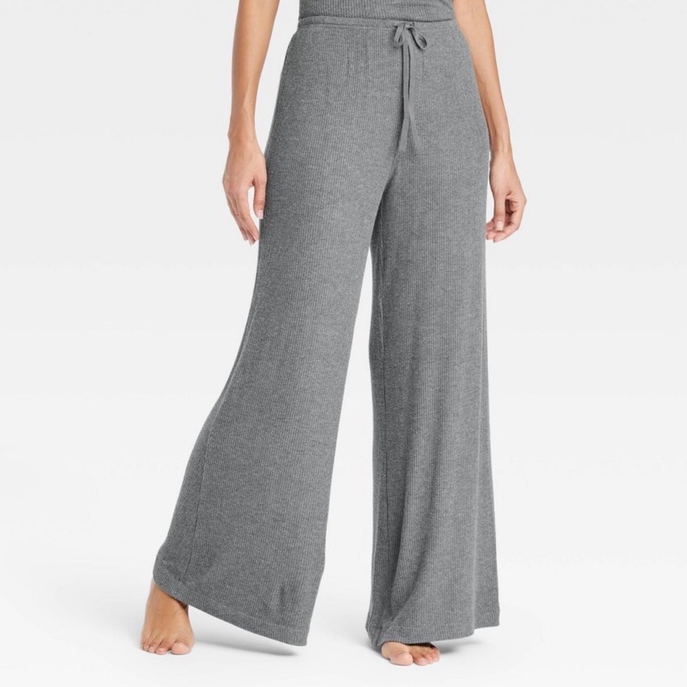 Auden Ribbed Wide-Leg Lounge Pants
